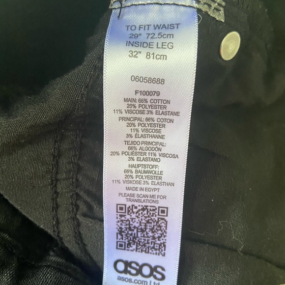 ASOS High Rise Ridley Skinny Jeans In Washed Black - Picture 9 of 9